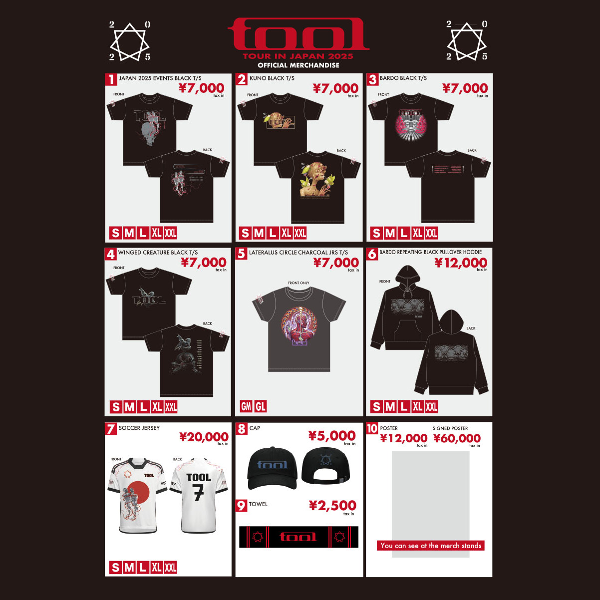 当日情報更新＞TOOL TOUR IN JAPAN 2025 | EVENT : TOTTEI | GLION